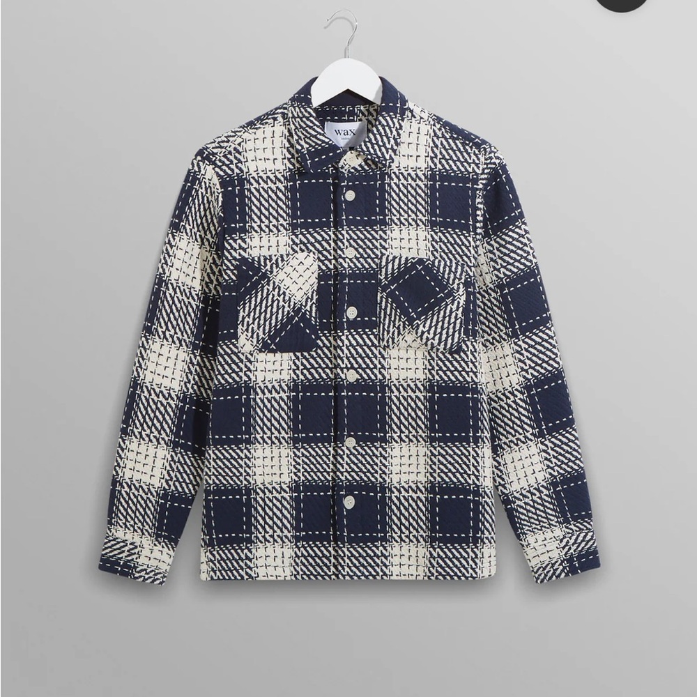 Wax London Whiting Overshirt Marine Beatnik (Medium)